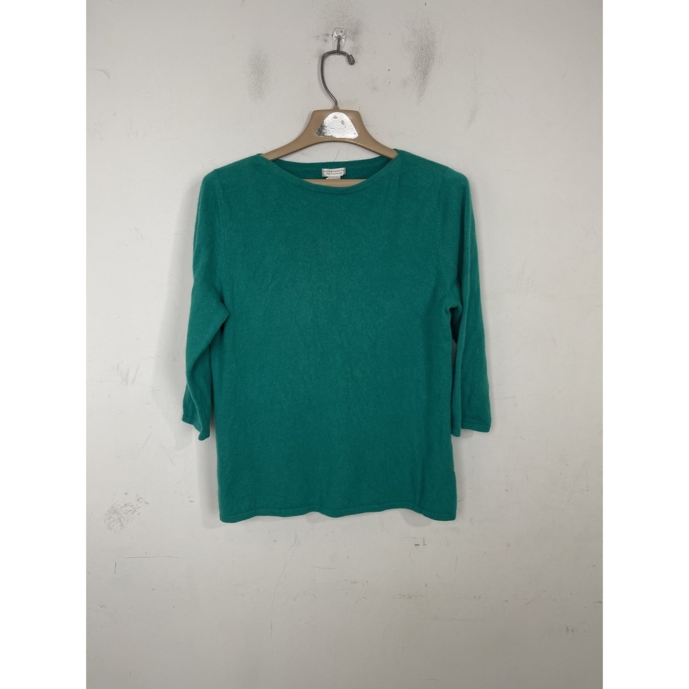 Women's Investments Fine Cashmere Sweater Pullover Teal Green Size L‎